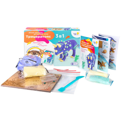 Набор для лепки из легкого пластилина Трицератопс Dream Makers TA1704